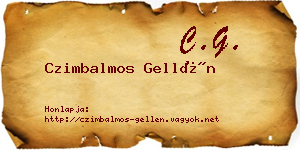 Czimbalmos Gellén névjegykártya